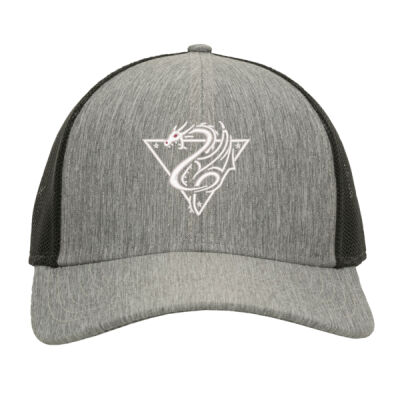 NJSP "Dragon Tattoo" Trucker Cap White Stitch - Premium Low Pro Trucker Thumbnail