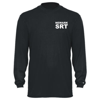 ERO SRT "Shield" Performance LONG-SLEEVE Tee - Black w/ White Artwork Thumbnail